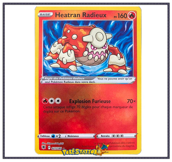 Carte Pokémon Heatran Radieux 27/189 - Astres Radieux EB10