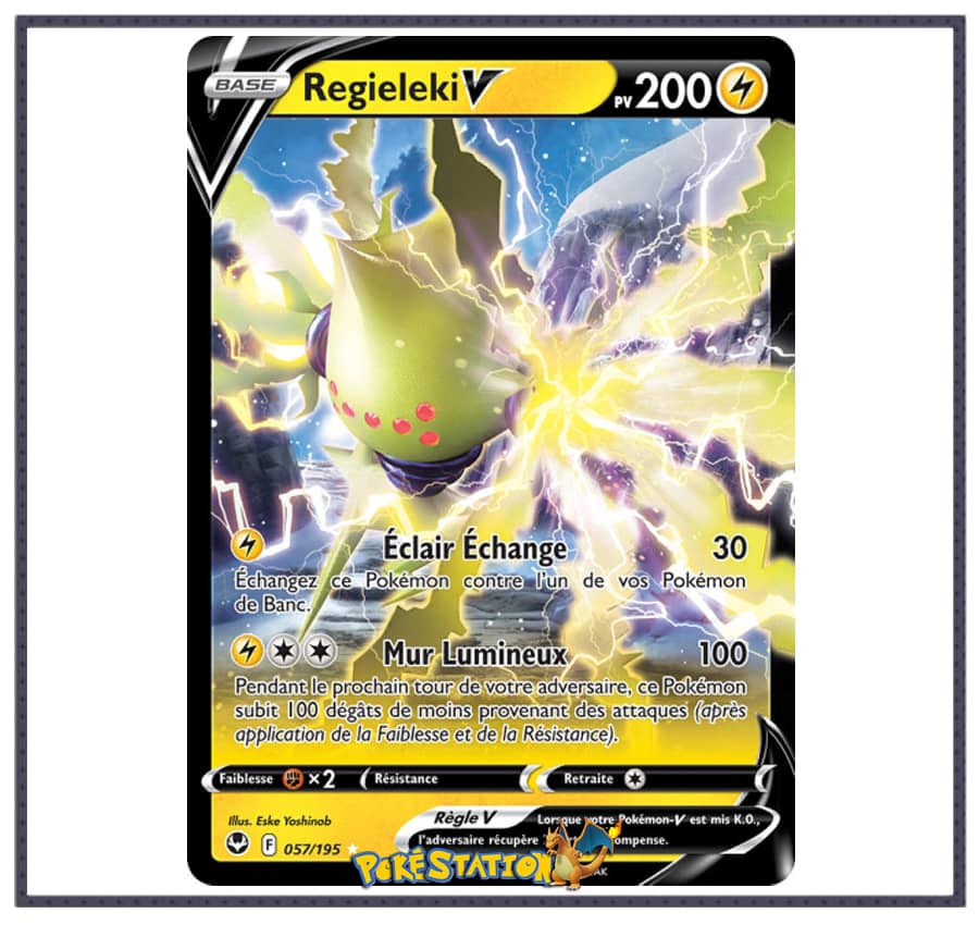 Carte Pokmon Regieleki V 57/195 - Tempte Argente EB12 PokeStation Carte Pokmon Regieleki V 57/195 - Tempte Argente EB12 PokeStation