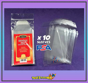 x10 Sleeves Team Bag pour cartes gradées PSA avec logo PSA