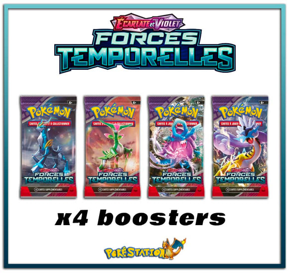 x4 Boosters Pokémon Forces Temporelles EV05 + Giveaway