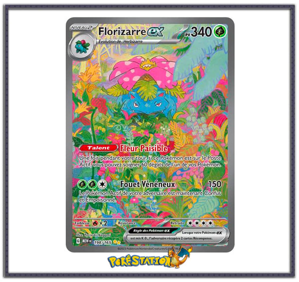 Coffret Pokémon Florizarre Ex 003/165 – Myboost X Écarlate Et Violet 3.5 – 10 Cartes Françaises Neuves, Sans Doublons – Cadeau Collectionneur