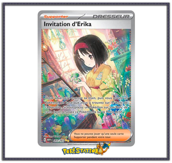 Carte Pokémon Invitation d'Erika 203/165 - Pokemon 151 EV03.5
