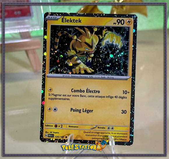 Carte Pokémon Elektek 125/165 - Pokemon 151 EV03.5