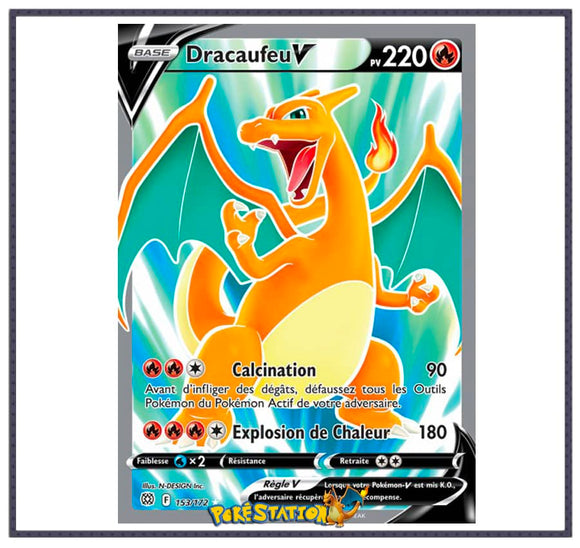 Carte Pokémon Dracaufeu-V 153/172 - Stars Étincelantes EB09