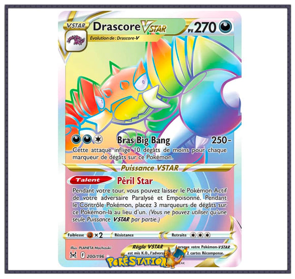 Carte Pokémon Drascore VSTAR 200/196 - Origine Perdue EB11