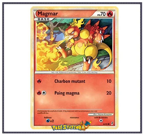 Carte Pokémon Magmar 62/95 - l'Appel des Légendes