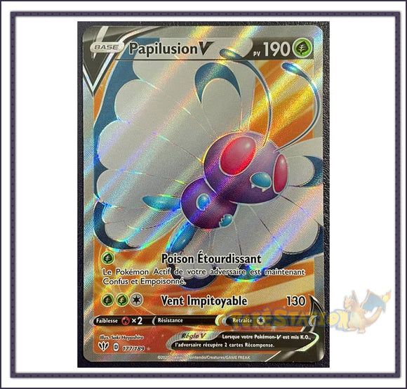 Carte Pokémon Papilusion V 177/189 - EB03 - Neuve - FR