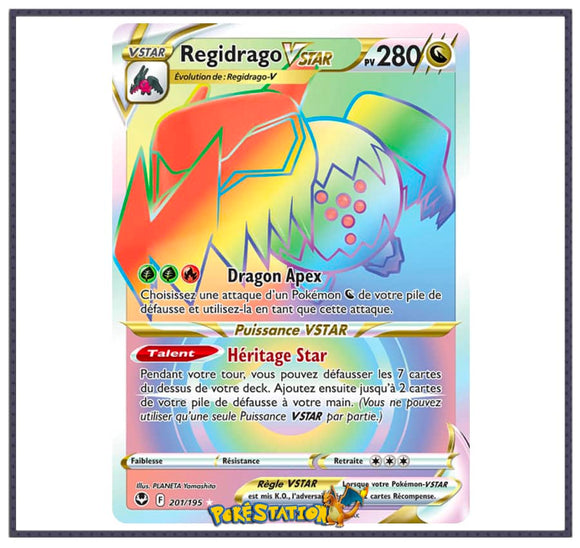 Carte Pokémon Regidrago VSTAR 201/195 - Tempête Argentée EB12