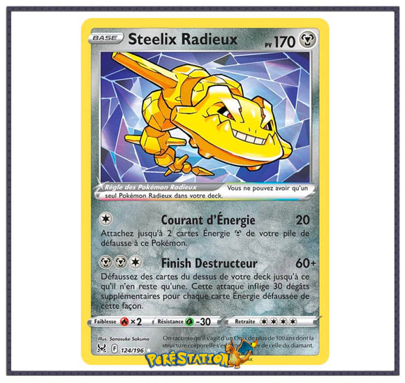 Carte Pokémon Steelix Radieux 124/196 - Origine Perdue EB11