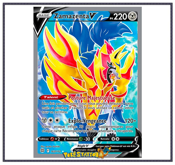 Cartes Pokémon Zamazenta-V 163/172 - Stars Étincelantes EB09