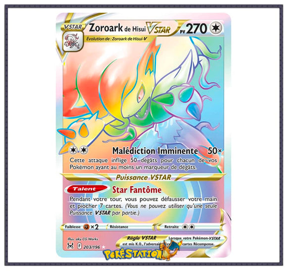 Carte Pokémon Zoroark de Hisui-VSTAR 203/196 - ORIGINE PERDUE EB11