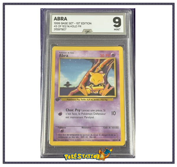 Abra 43/102 Edition 1 Set de Base Gradé CGS 9 – PokeStation