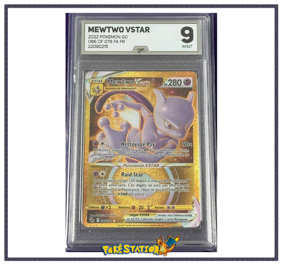 Mewtwo Vstar Gold 086/078 Grad CGS 9 PokeStation Mewtwo Vstar Gold 086/078 Grad CGS 9 PokeStation