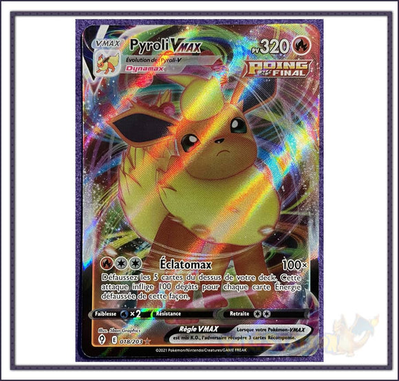 Carte Pokémon Pyroli Vmax 018/203 - EB7 - Neuve - FR